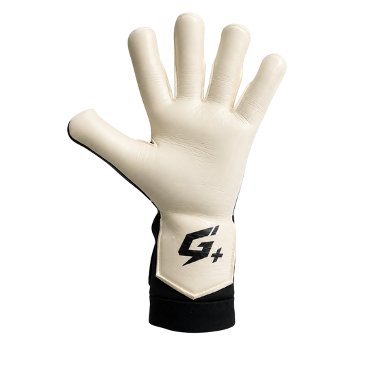 The GKN Goalkeeping Gloves VECTA junior goalkeeper glove with cream G+ latex palm and black neoprene wrist strap