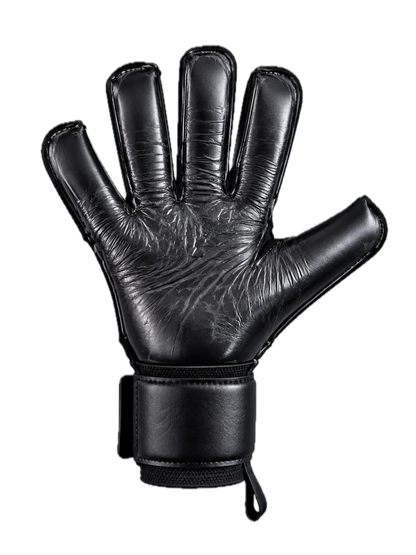 The GKN Goalkeeping Gloves BDGK VRTX hybrid goalkeeper glove in black with 4mm contact latex and VG cut palm.