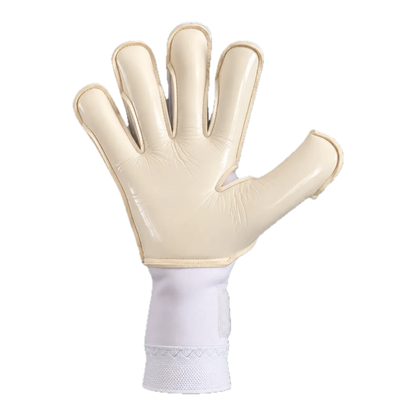 The GKN Goalkeeping Gloves BDGK CTRL in white and gold with a hybrid cut, neoprene build, and protective palm design.